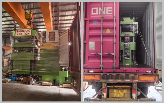Shunhao 400-Ton Hydraulic Melamine Press Machine and Moulds Shipment